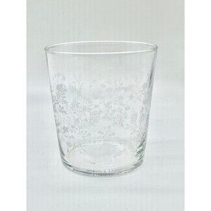 Set of 2 IKEA Hajml Glasses Etched Floral